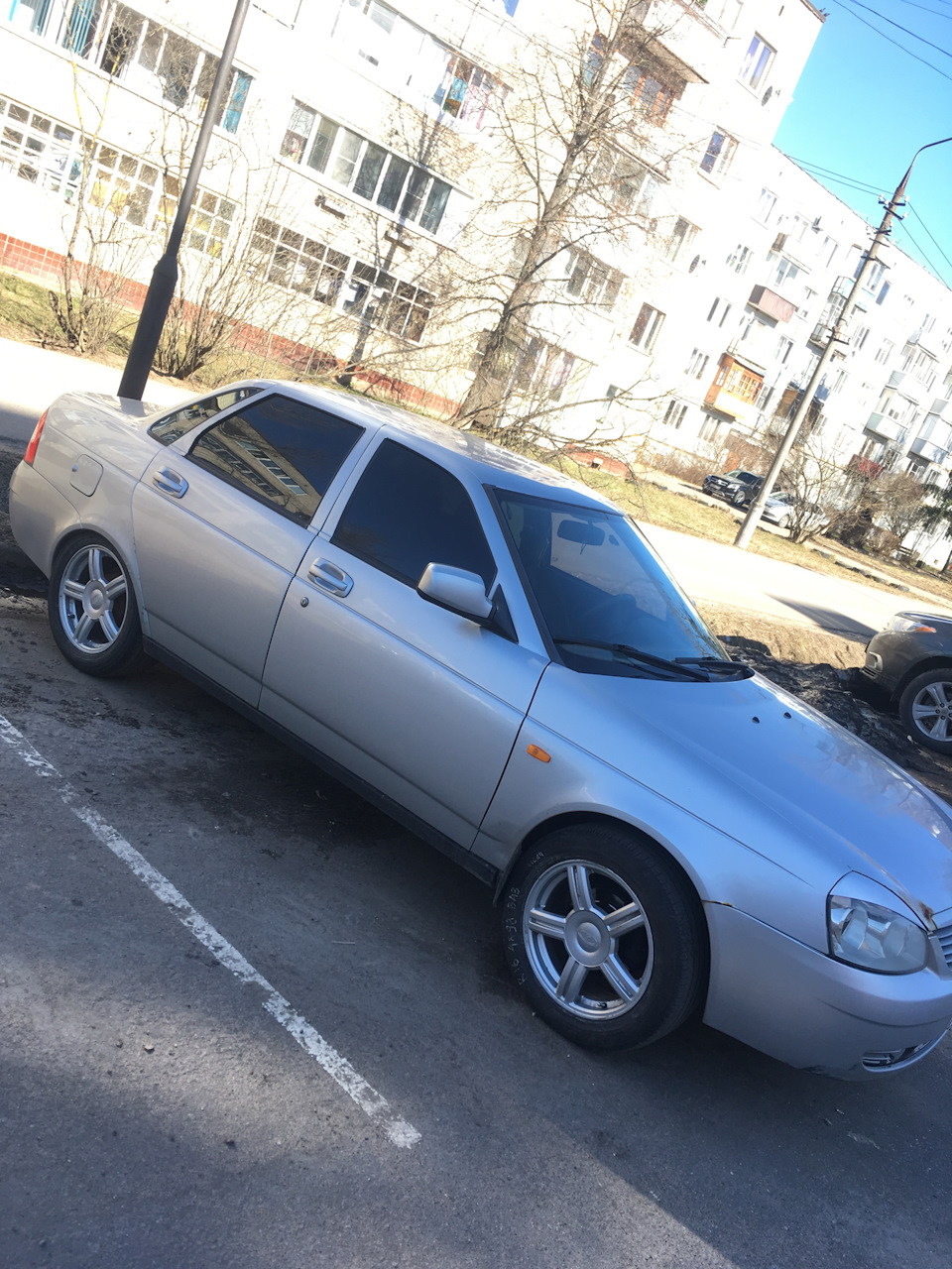 Купил тапки 205/55 R16 — Lada Приора седан, 1,6 л, 2008 года | колёсные  диски | DRIVE2