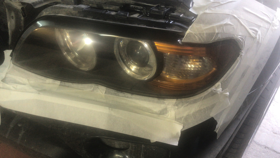 Полировка фар и покрытие лаком — BMW X5 (E53), 3 л, 2004 года | своими ...