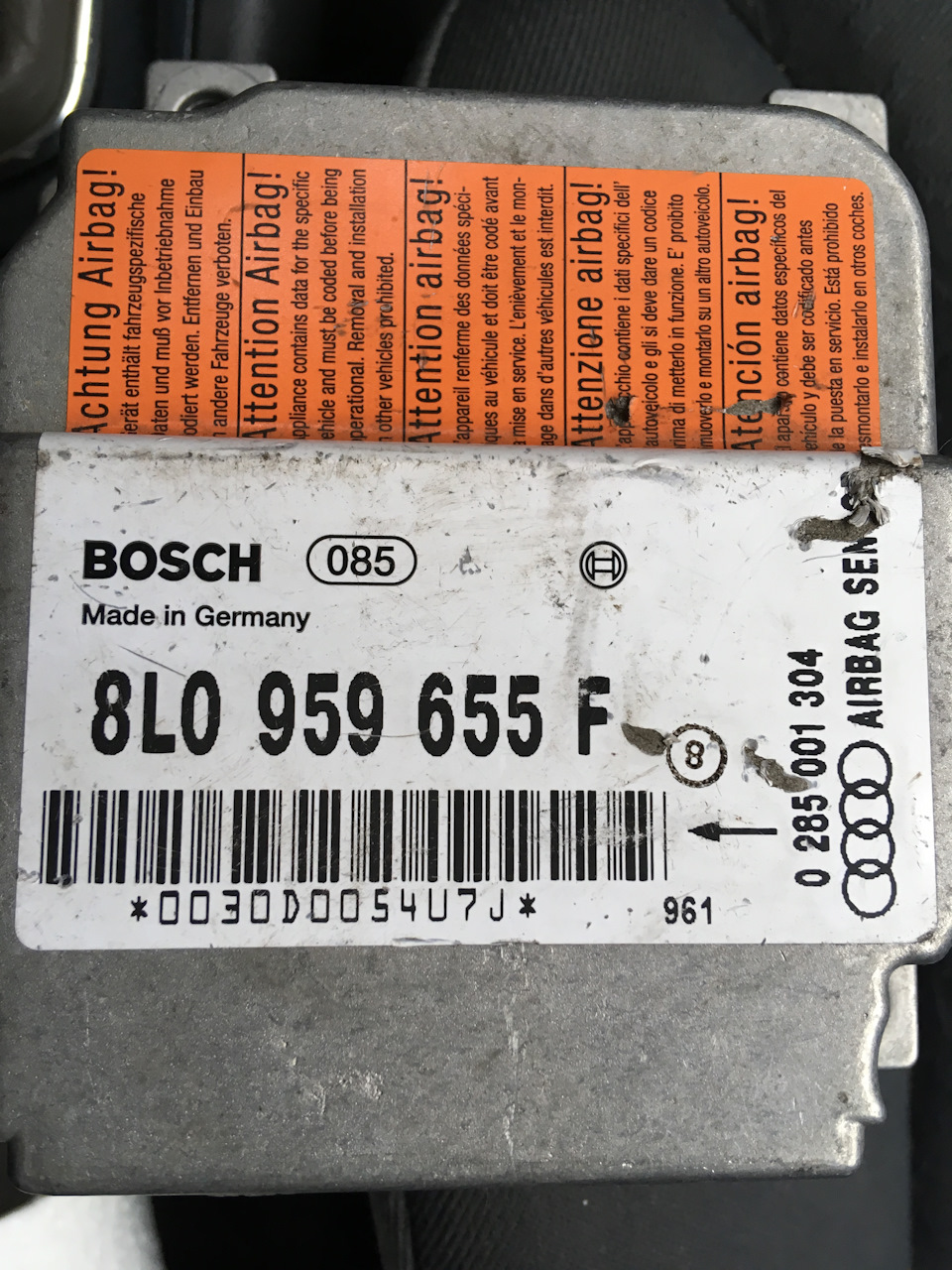 Запчасти на фото: 8L0959655F. Фото в бортжурнале Audi A3 (8L)