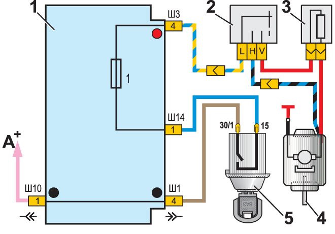 Ваз 2107 схема проводки печки: Схема включения …