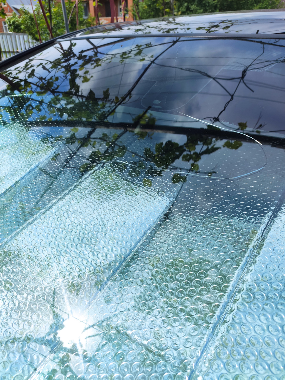 Трещина на лобовом стекле — Honda Civic 5D (8G), 1,8 л, 2010 года ...