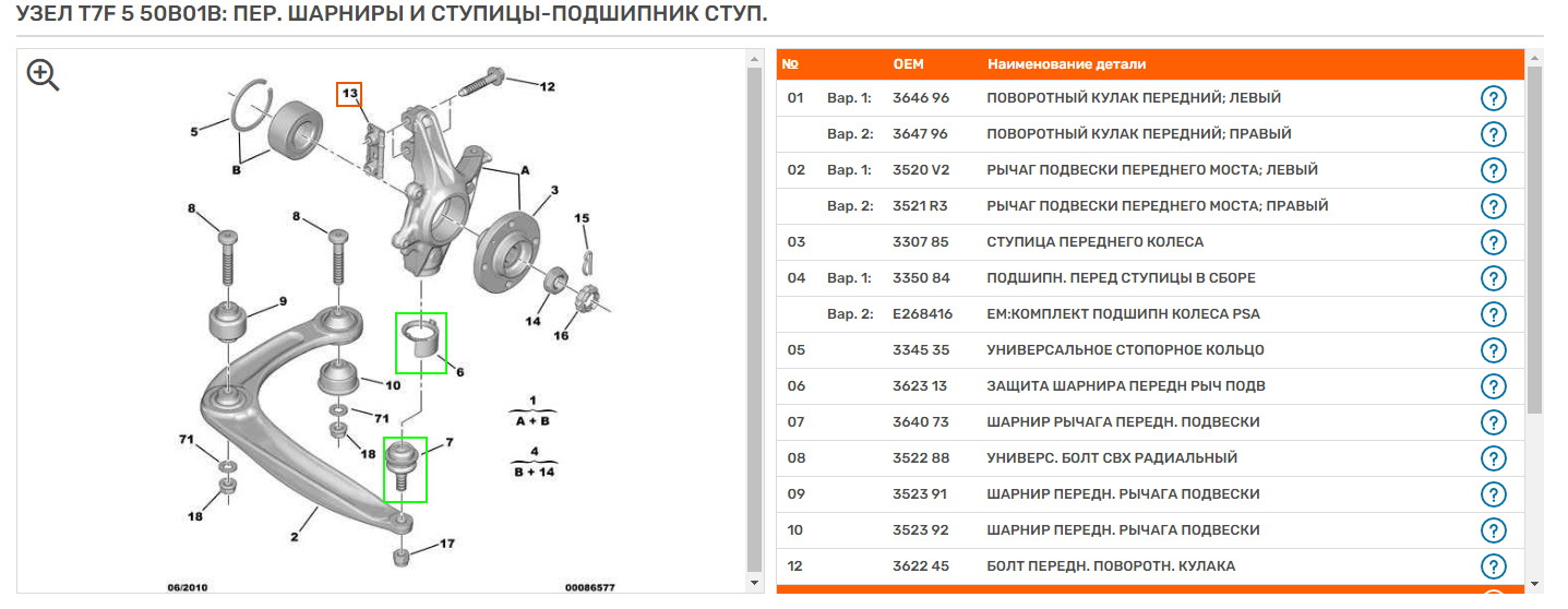 Шаровая + тяга стабилизатора — Peugeot 308 (1G), 1,6 л, 2011 года ...