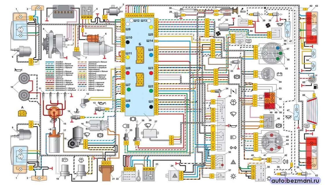 Схема проводов зажигания ваз 2107 инжектор Установка дополнительной LED-оптики - Lada 21053, 1,5 л, 2005 года своими руками