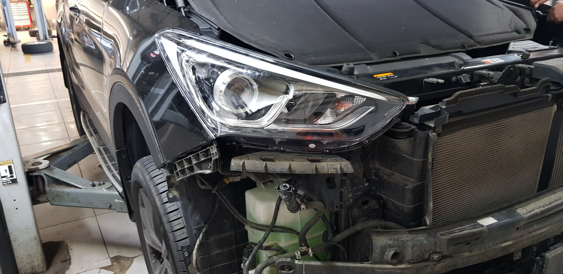 Как снять бампер на санта фе 3 Замена фар по гарантии - Hyundai Santa Fe (3G), 2,2 л, 2018 года визит на сервис
