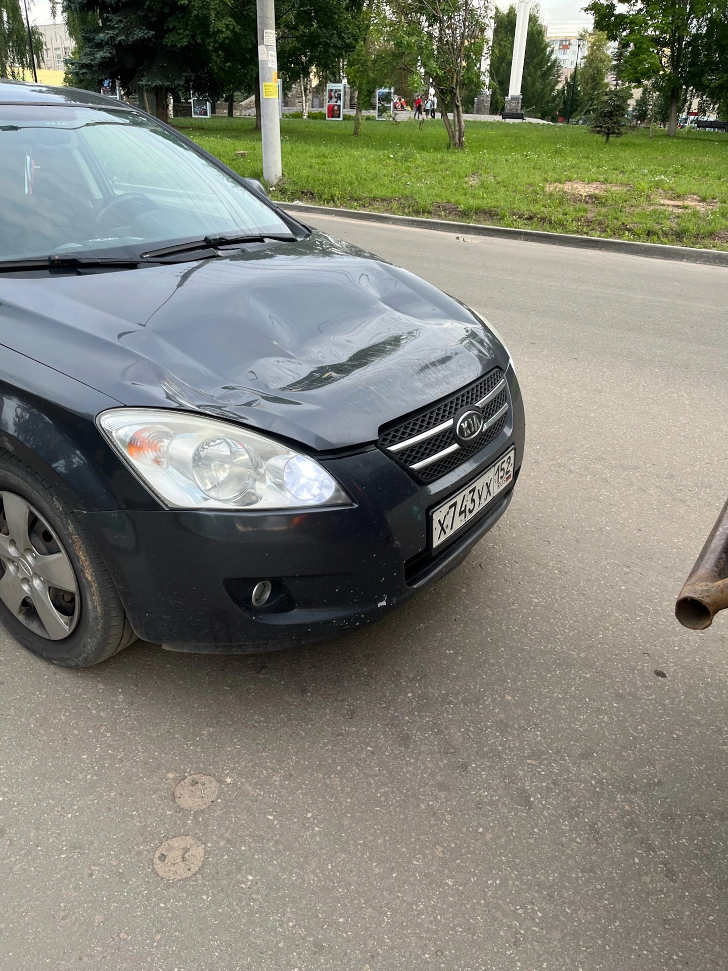 Замена капота, покраска капота и бампера киа Сид 1.6 2009 хэтчбек — DRIVE2