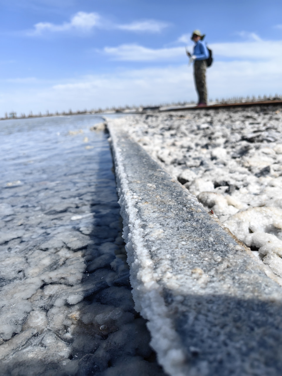 Железная дорога на озере Баскунчак — Mitsubishi Pajero Sport (2G)