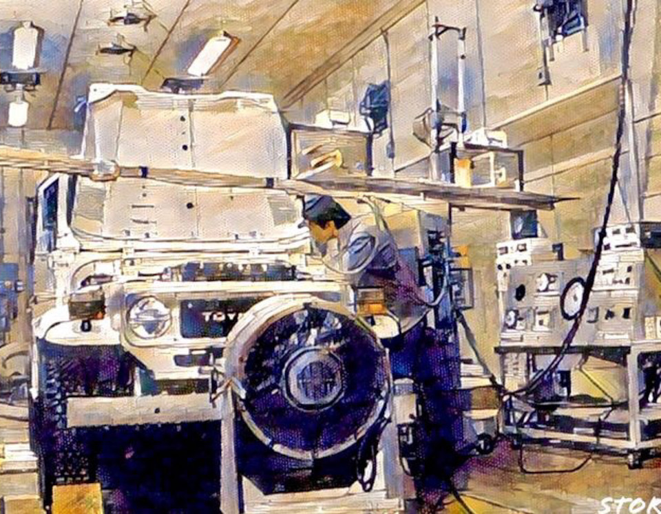 Это фото из старой книги об истории Arakawa (сборочный завод Тойоты), обработана Призмой — Toyota Land Cruiser 40