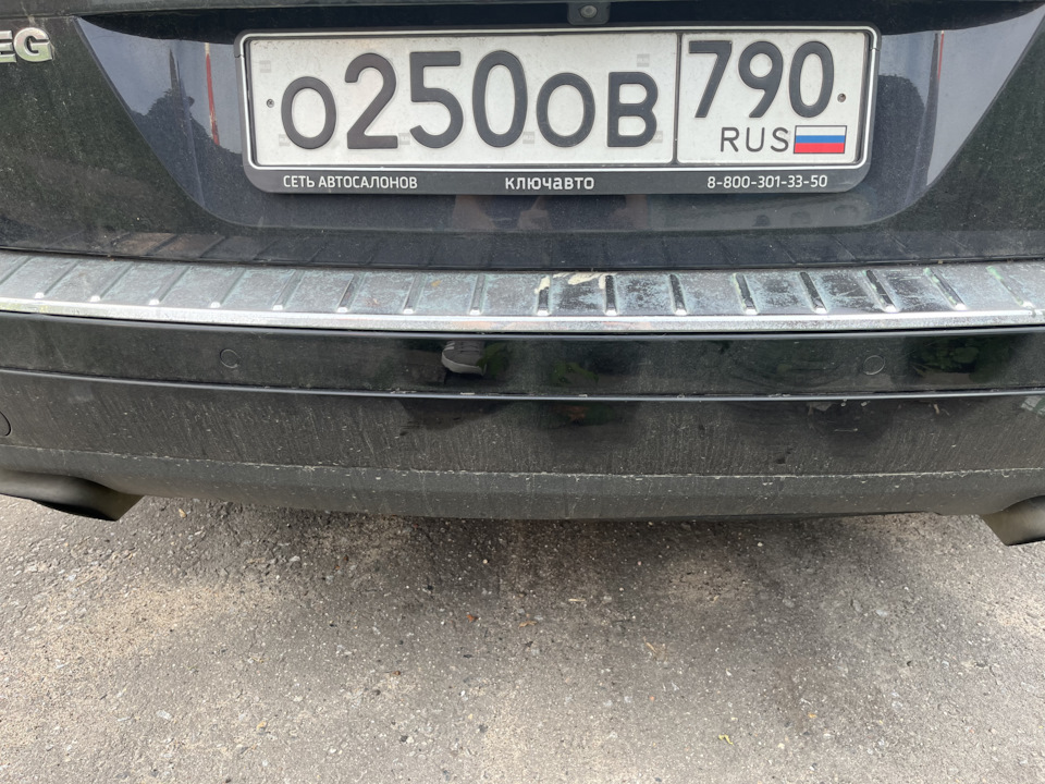 Рамки для госномера — Volkswagen Touareg (2G), 3 л, 2013 года ...