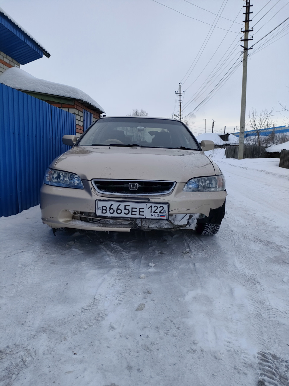 И снова несчастье, разбил бампер передний — Honda Accord (6G), 2 л, 2000  года | ДТП | DRIVE2