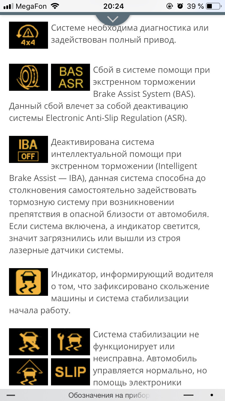 Обозначение значков на панели приборов лексус