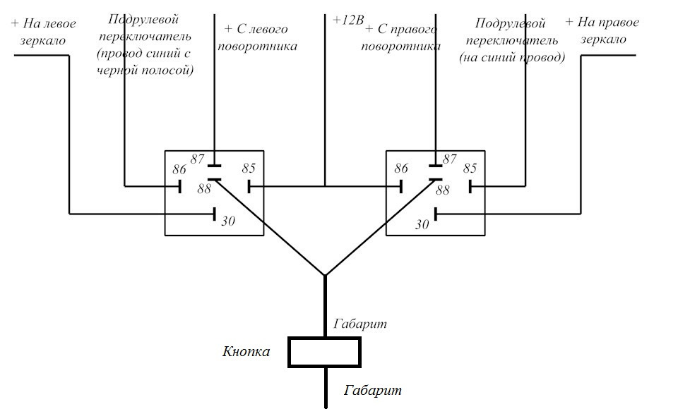 Схема подключения американок ваз 2114 через реле