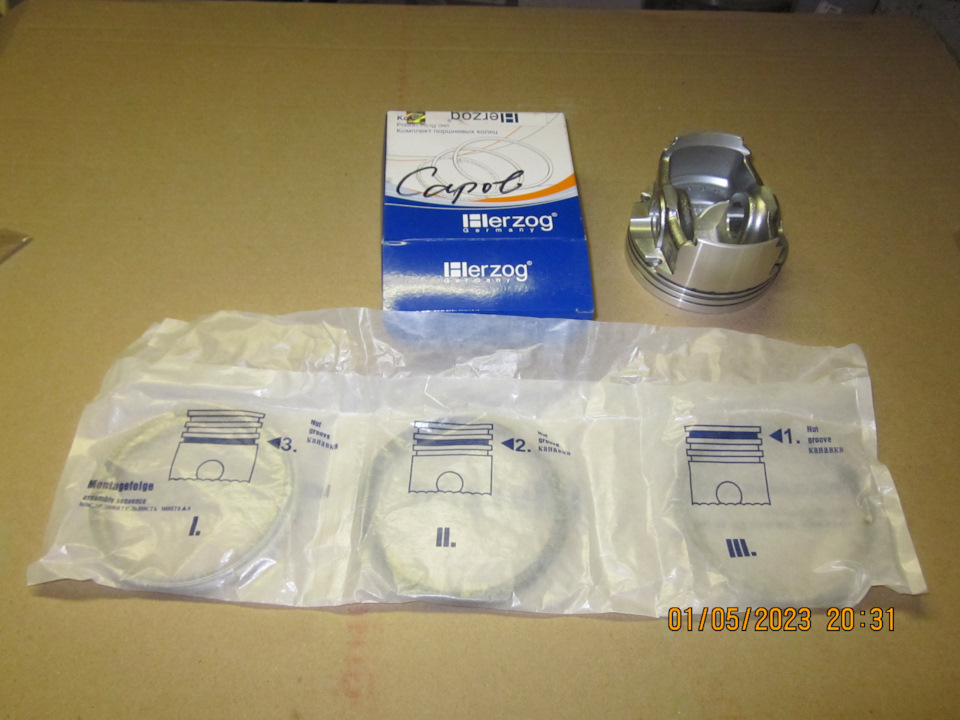 Поршневые кольца HERZOG, упаковка — Lada Vesta SW (1G)