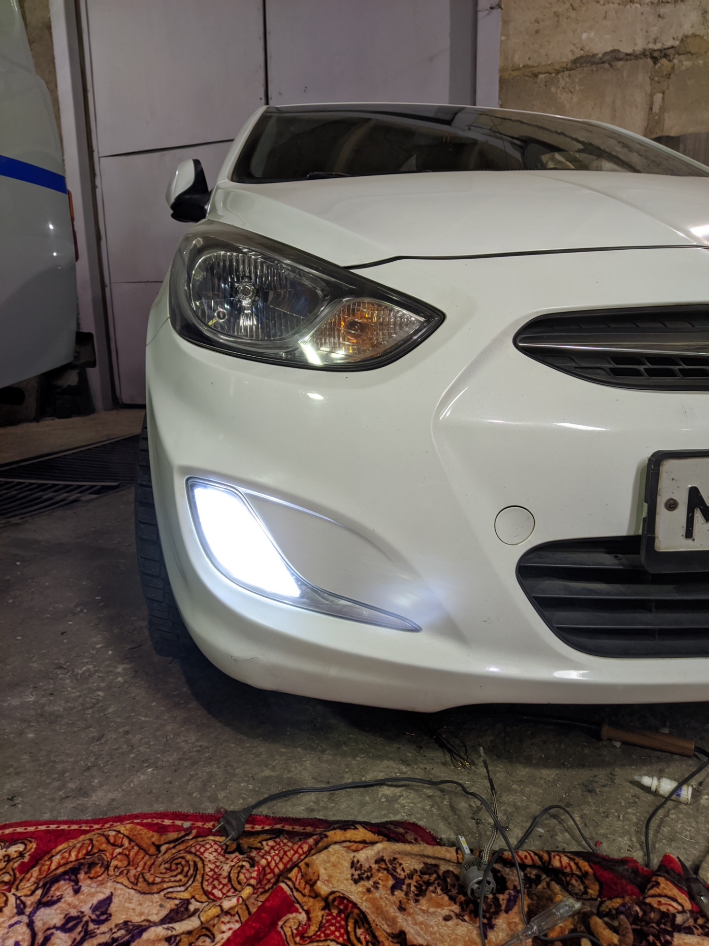 лампы LEDHEADLIGHT в туманки с али — Hyundai Solaris, 1,6 л, 2014 года ...