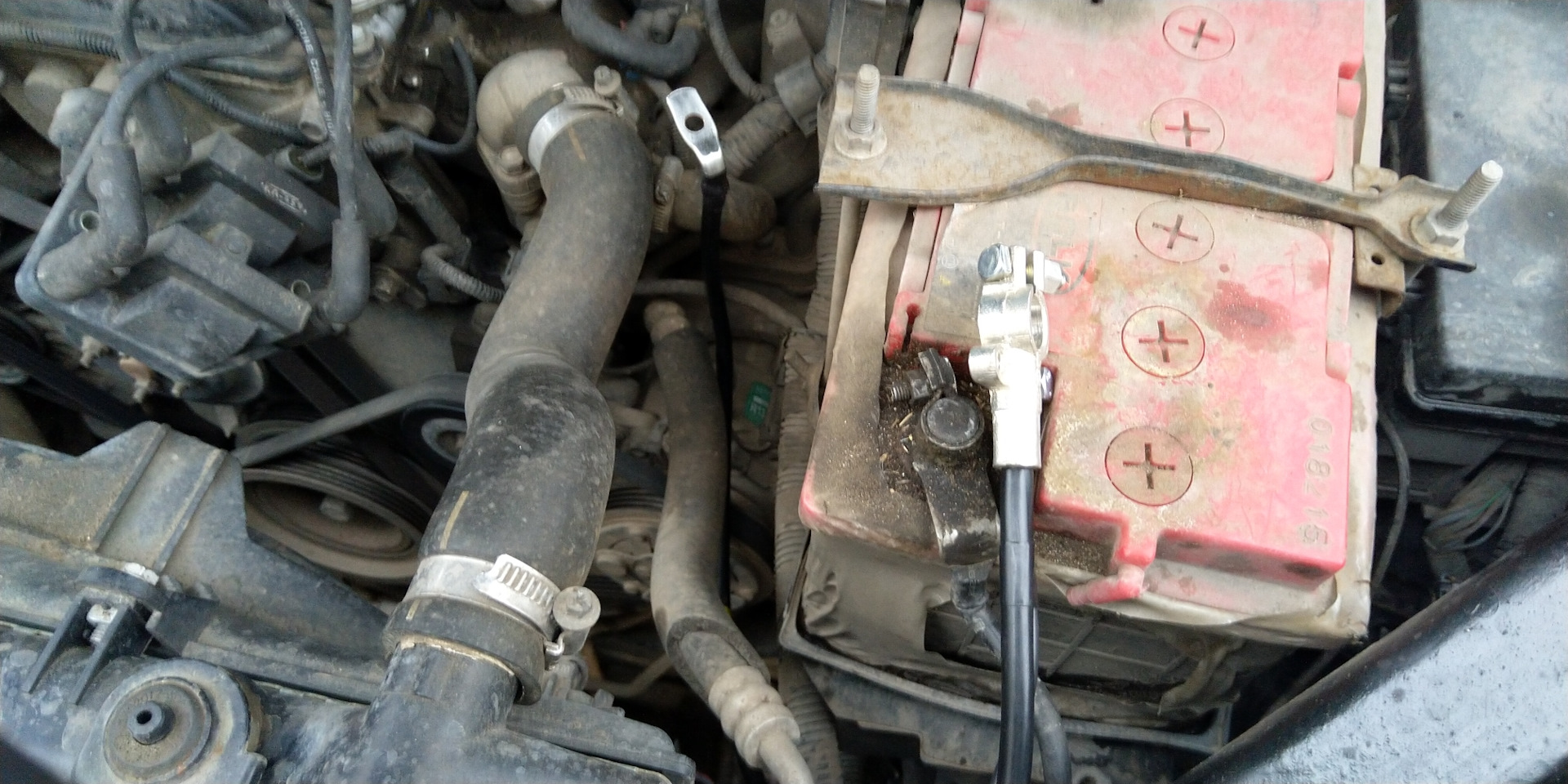 Минусовой провод с клеммой от таза — Great Wall Hover, 2 л, 2013 года ...