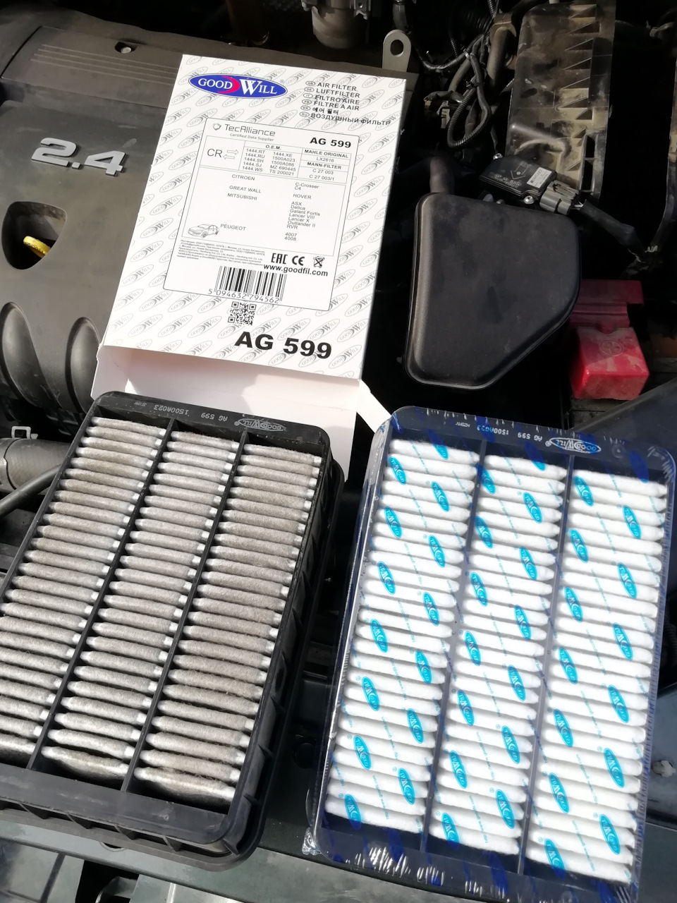 1444XE ФИЛЬТР ВОЗДУШНЫЙ PSA C-CROSSER, PEUGEOT 4007 Peugeot Citroen ...