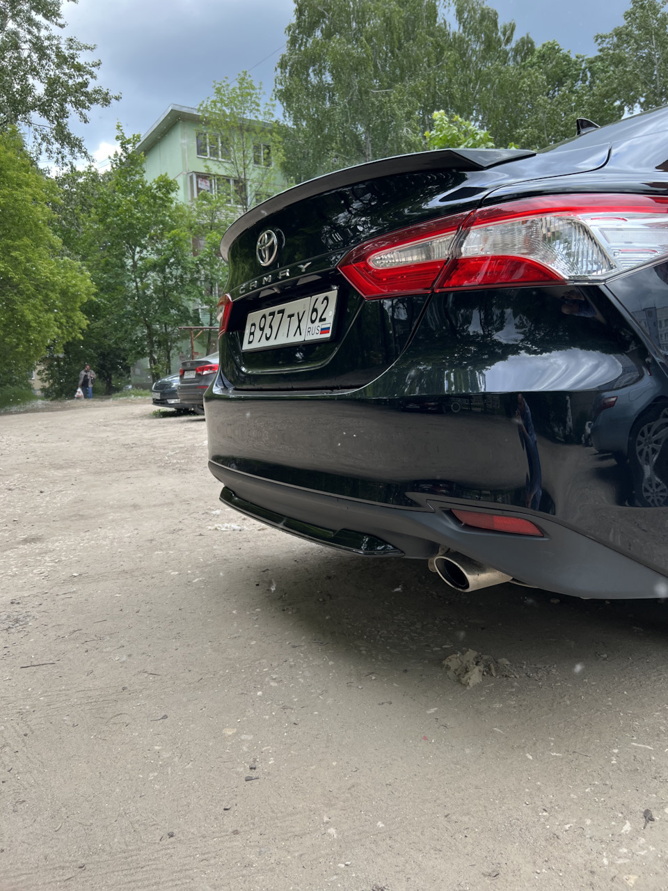 Накладка на бампер S edition — Toyota Camry (XV70), 2,5 л, 2018 года ...