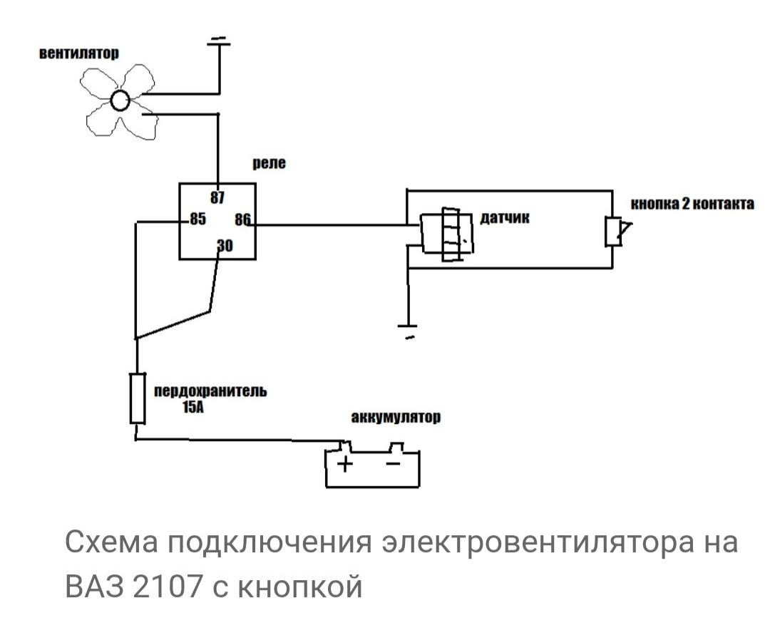 Реле включения вентилятора ваз 2107. Реле схема электровентилятора ВАЗ 2107. Схема электровентилятора охлаждения ВАЗ 2107. Схема подключения вентилятора охлаждения ВАЗ. Хема включения элвентилятора авто.