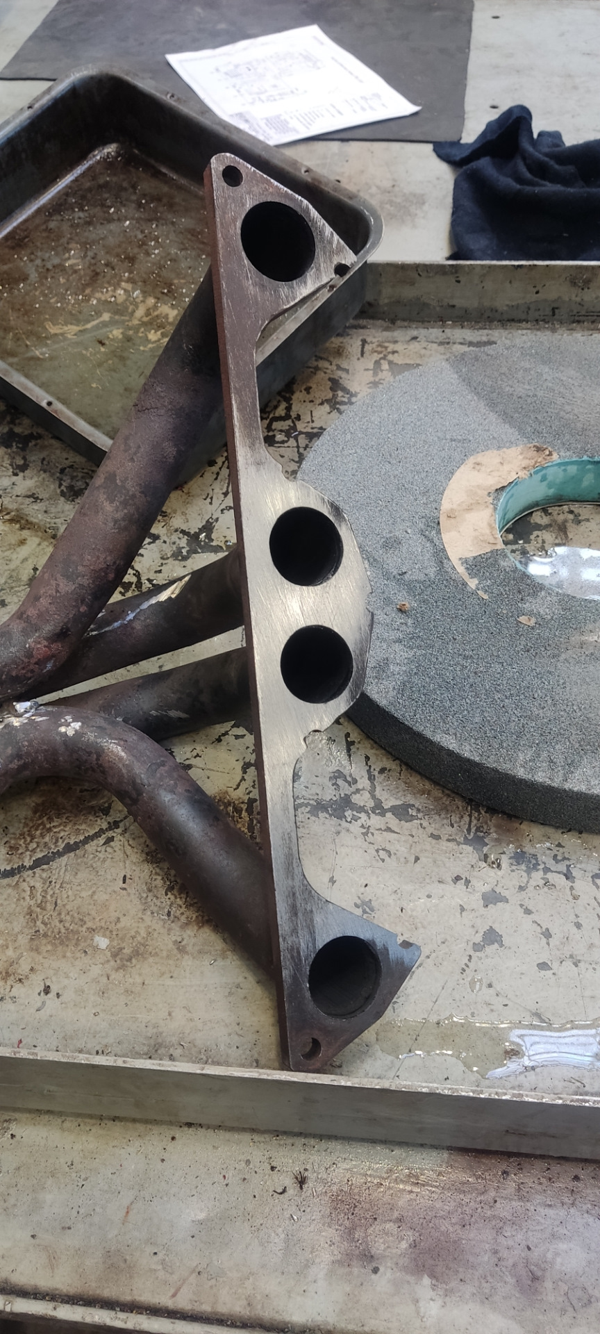 Выравнивание плоскости выпускного коллектора — Lada 21043, 1,8 л, 2000 ...