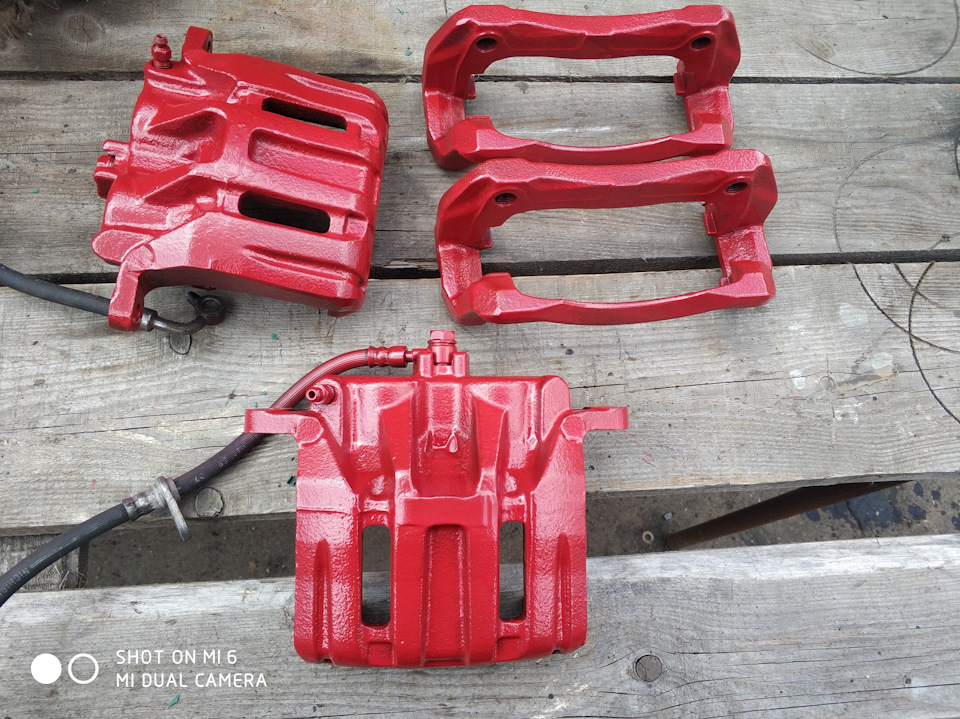 Замена суппортов на двупоршневые. — Honda CR-V (RE), 2,4 л., 2008 года ...