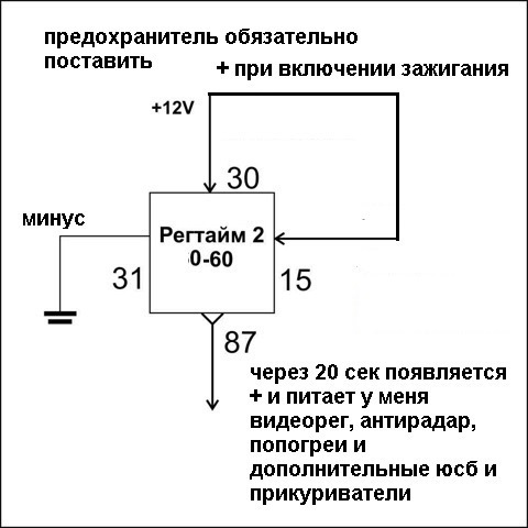 Схема подключения реле времени регтайм