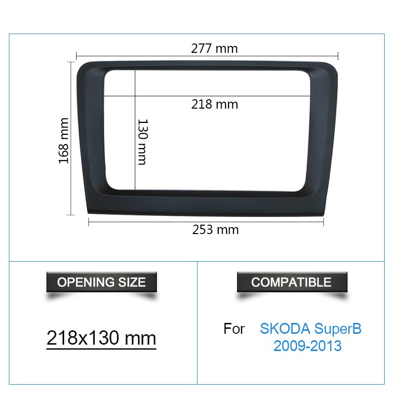 переходная рамка 2din Skoda Superb 2 — Skoda Superb Mk2