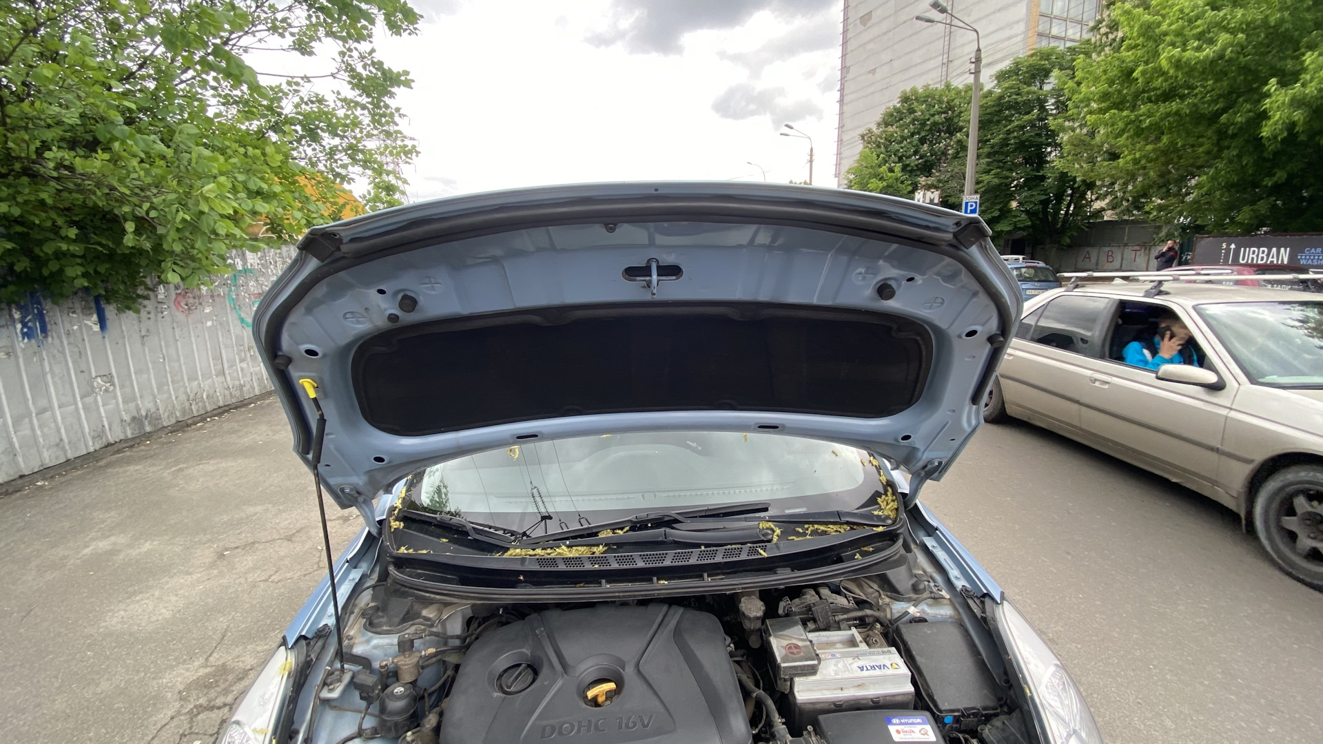 Оригинальный утеплитель капота — Hyundai Elantra (5G), 1,8 л, 2013 года ...