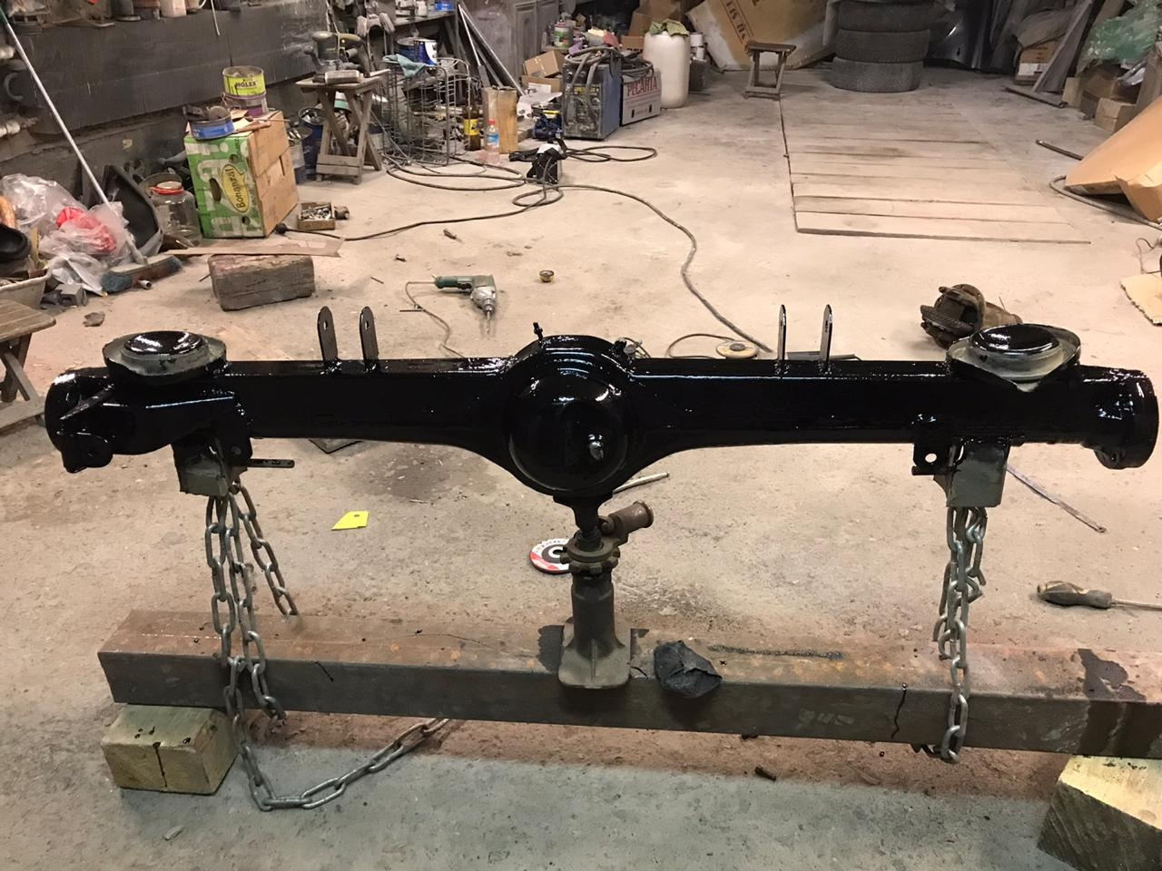Обварка заднего моста с переносом точек крепления реактивных тяг ...