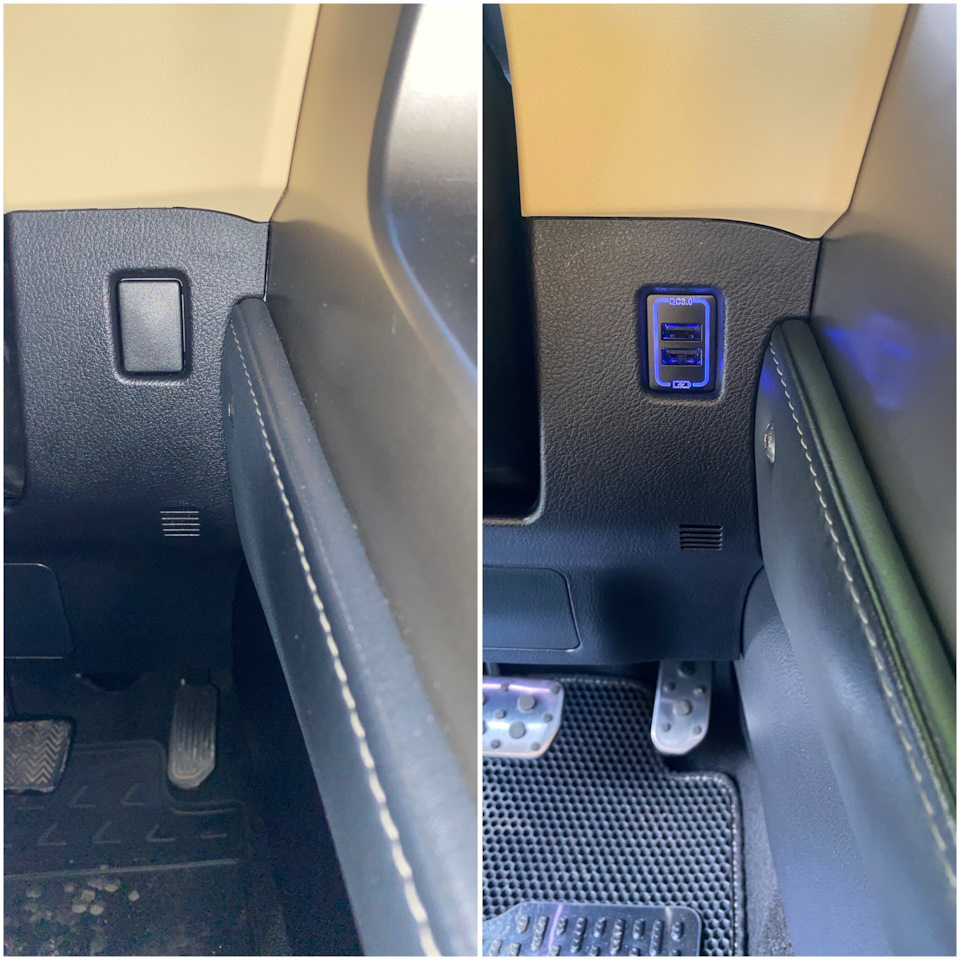 USB зарядка вместо заглушки 🔌 — Lexus NX (1G), 2 л, 2015 года ...