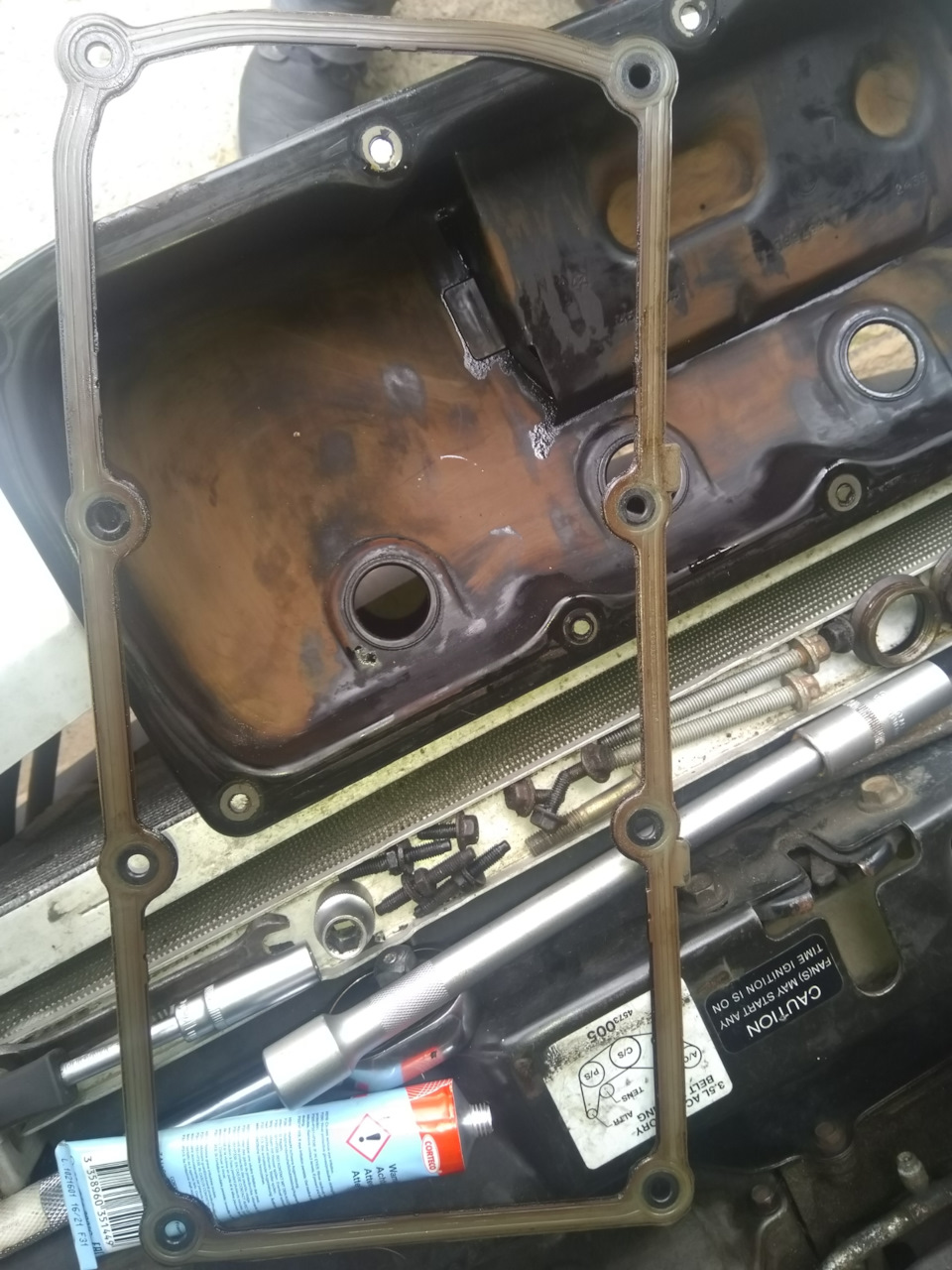 Замена прокладок клапанных крышек. — Eagle Vision, 3,5 л, 1993 года ...