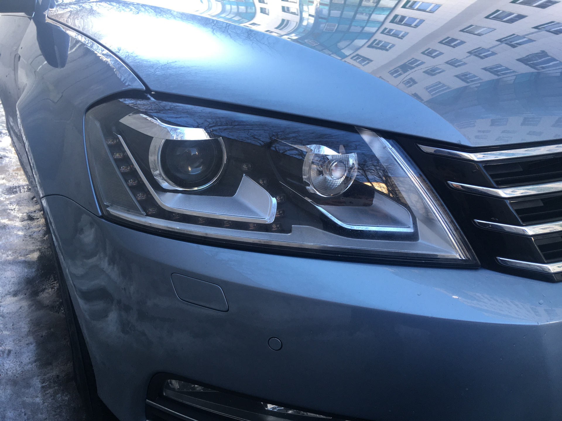 Пленка полиуретан на фары — Volkswagen Passat B7, 1,4 л, 2011 года ...