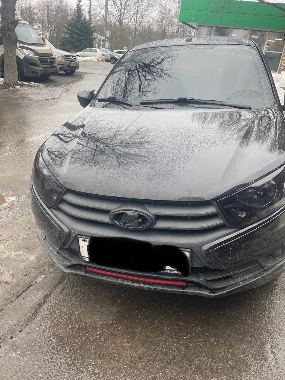 Обклеил фары пленкой — Lada Гранта (2G) FL, 1,6 л, 2022 года | просто ...