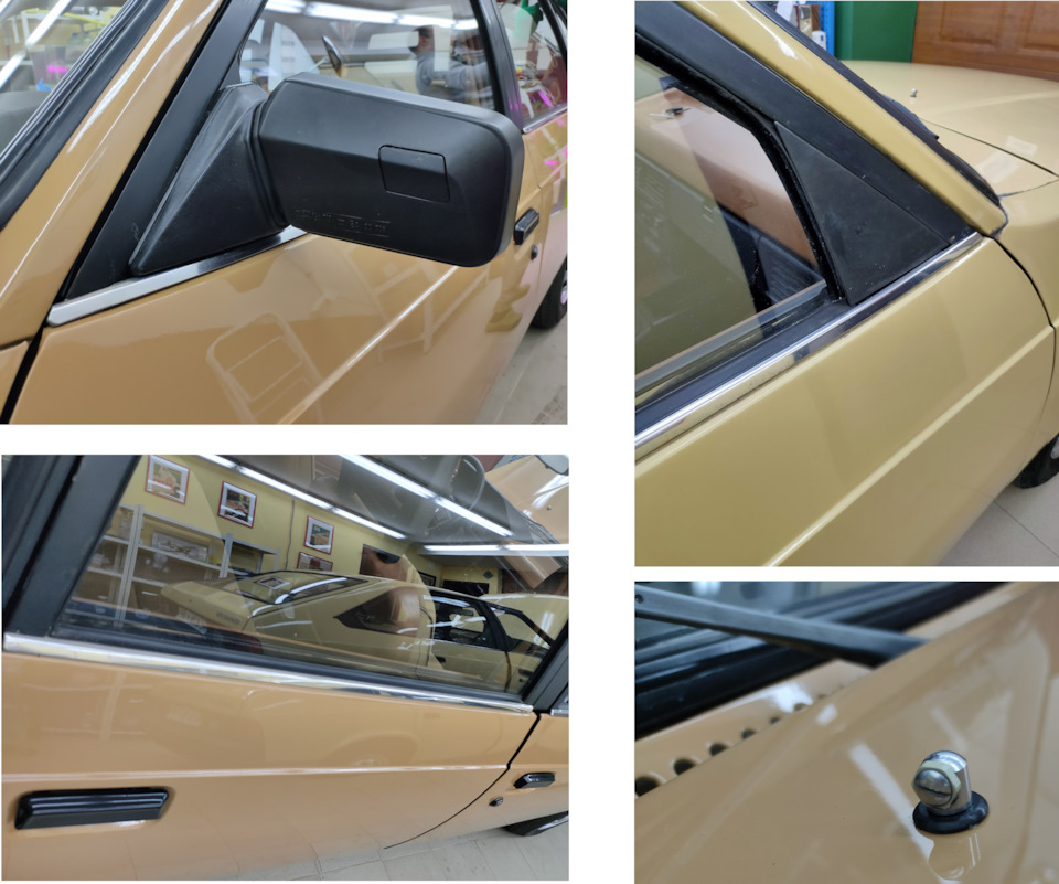 Зеркало 2108, треугольник справа, металлическая форсунка омывателя до 1988 года — Москвич 2141