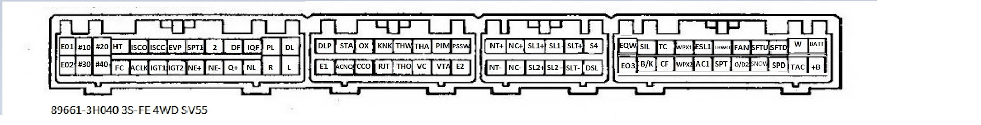 2 b 3 s b. Распиновка ЭБУ Тойота 3s-Fe. Распиновка процессора 3sfe.