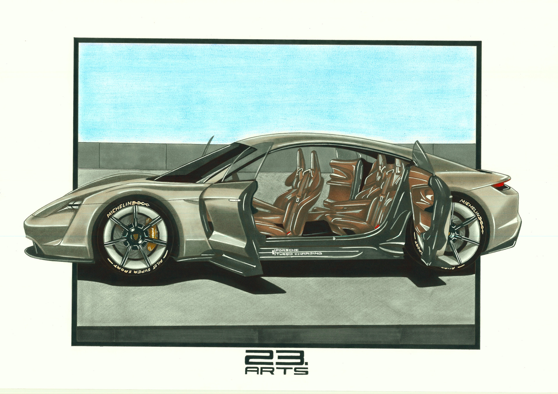 Эскизы Porsche Taycan