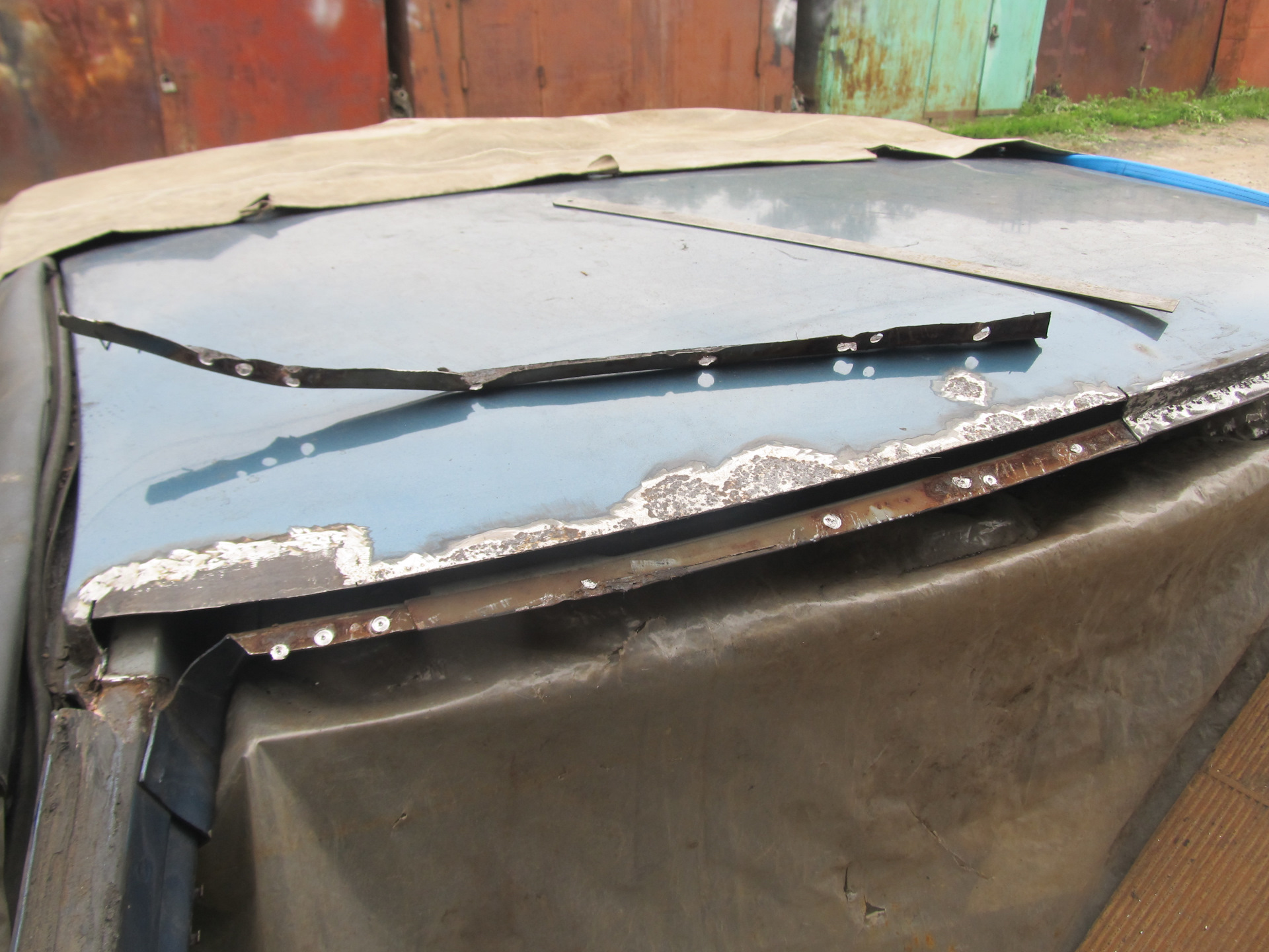 Снова порезал кузов или ремонт лобовой рамки. — Cadillac Seville (4G ...