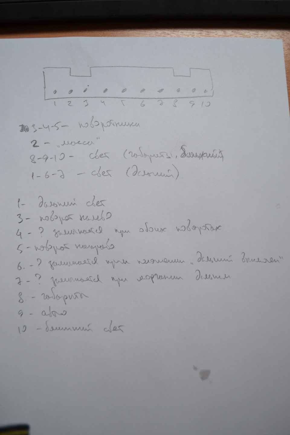 Типа распиновка — УАЗ 31512