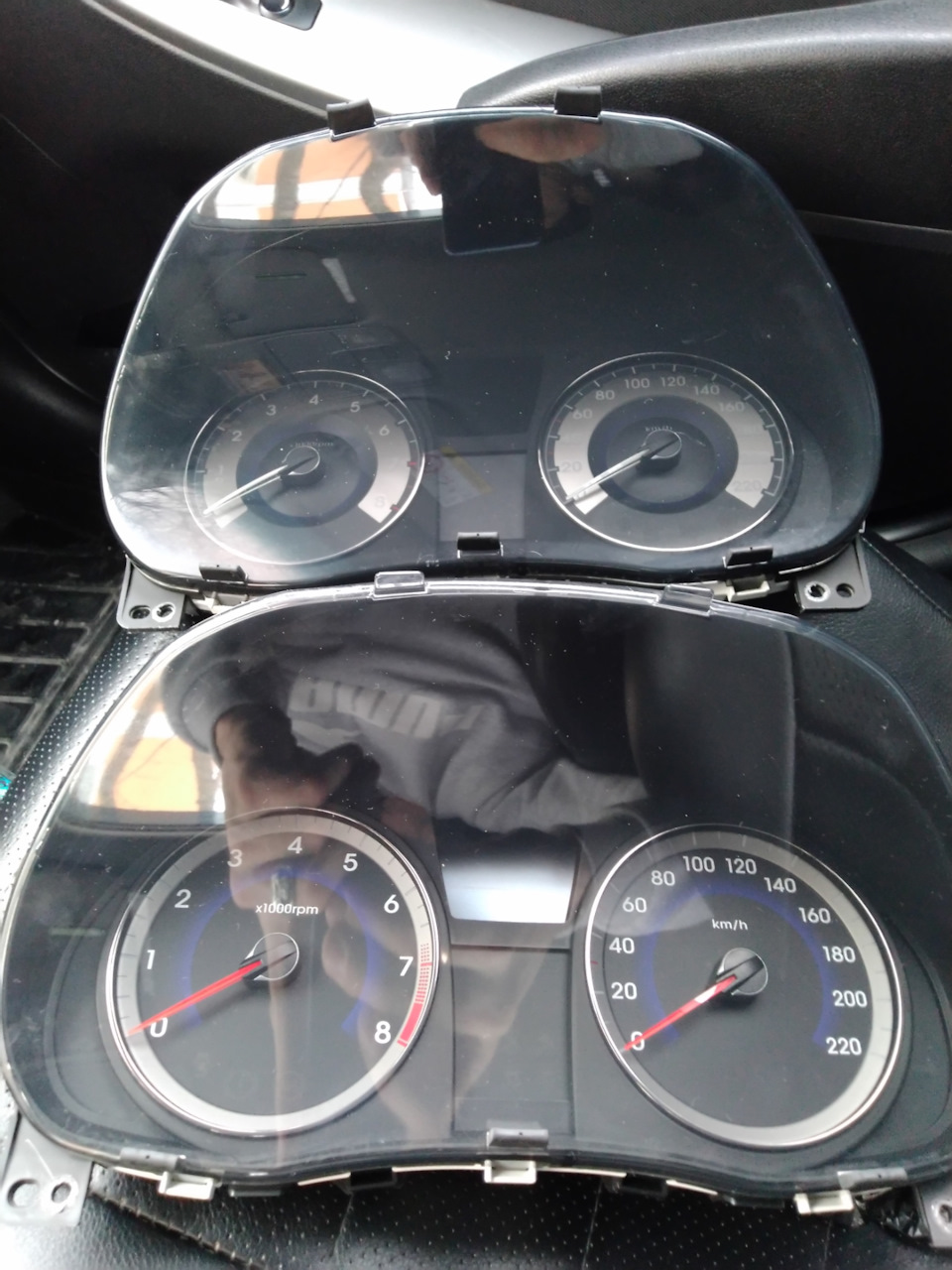 Панель приборов от "супервижн" — Hyundai Solaris (1G), 1,6 л, 2015 года ...