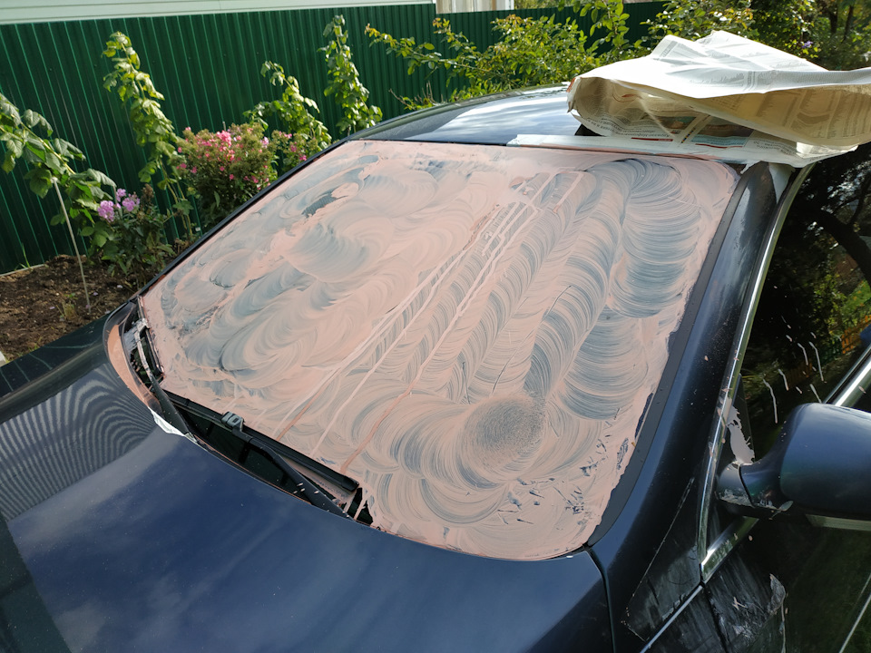 Полировка стекла оксидом церия — Volkswagen Passat B6, 1,8 л, 2008 года ...