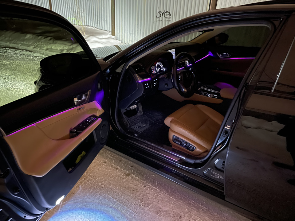 Управляемая rgb подсветка салона. — Lexus GS (L10), 3,5 л, 2014 года ...