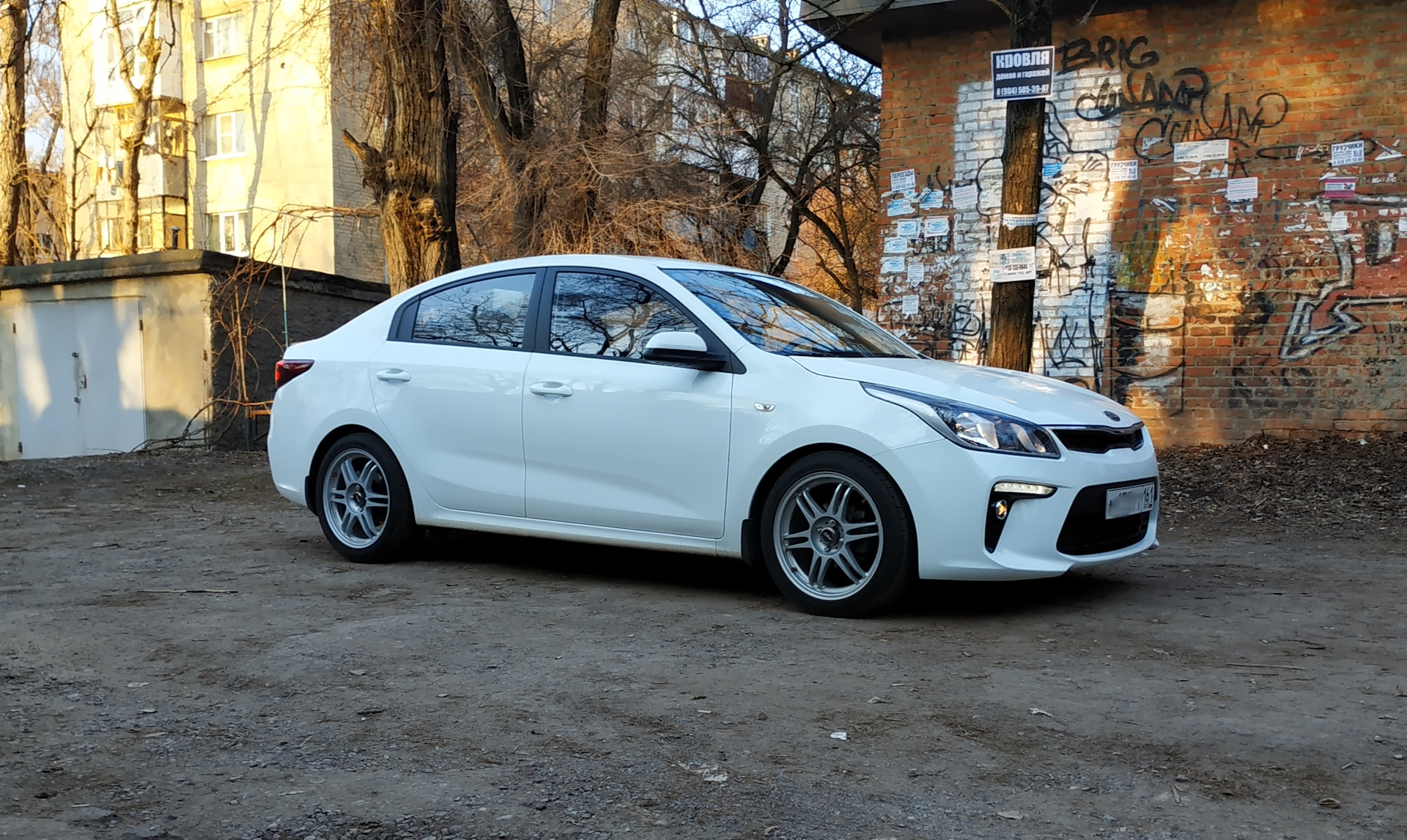 Kia Rio r17 занижение