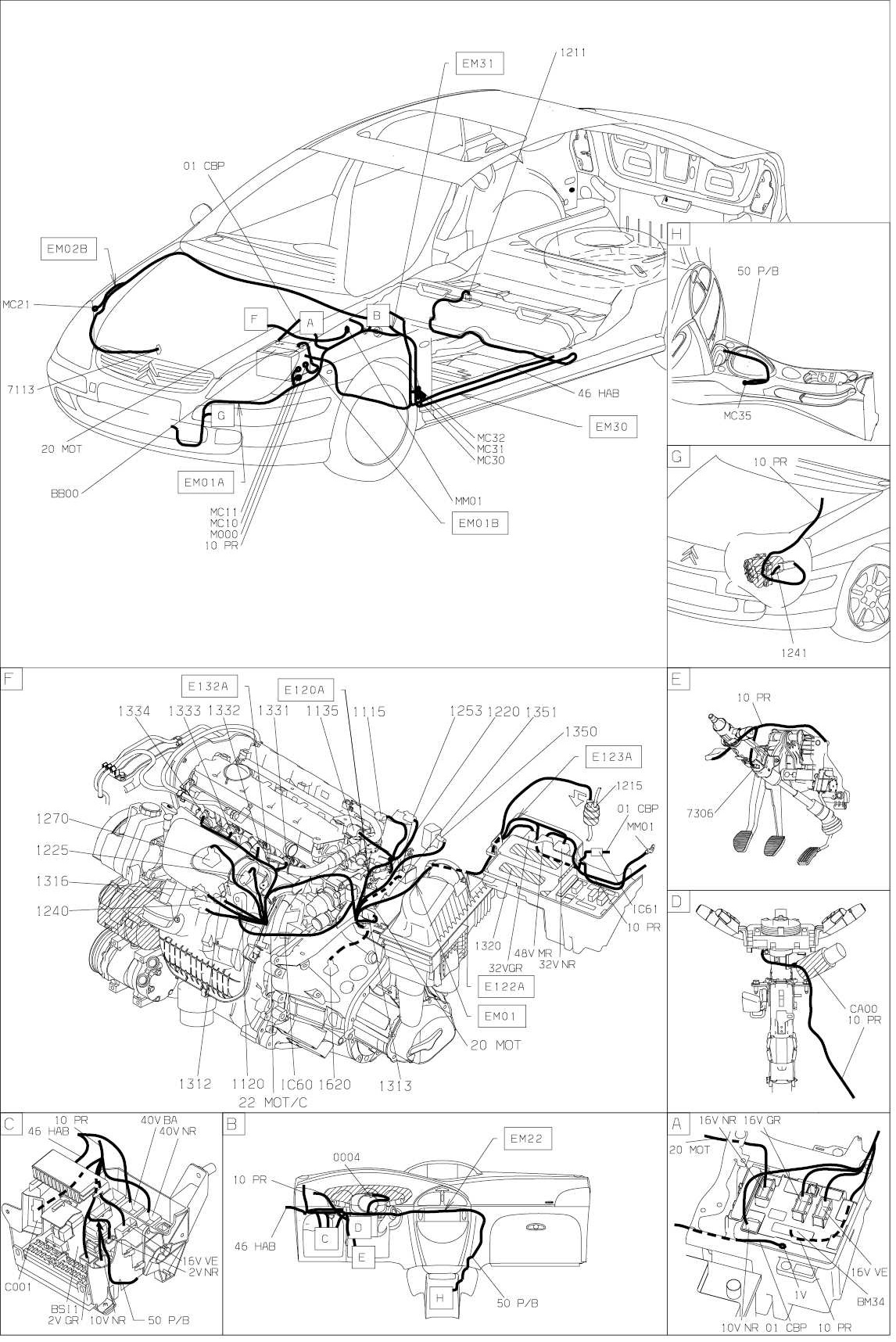 Схема электропроводки citroen c3