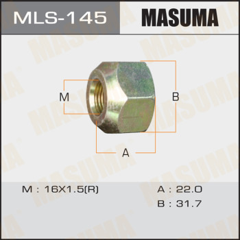 MLS145 Гайка колесная Masuma M 16x1.5® под ключ 32, открытая MASUMA ...