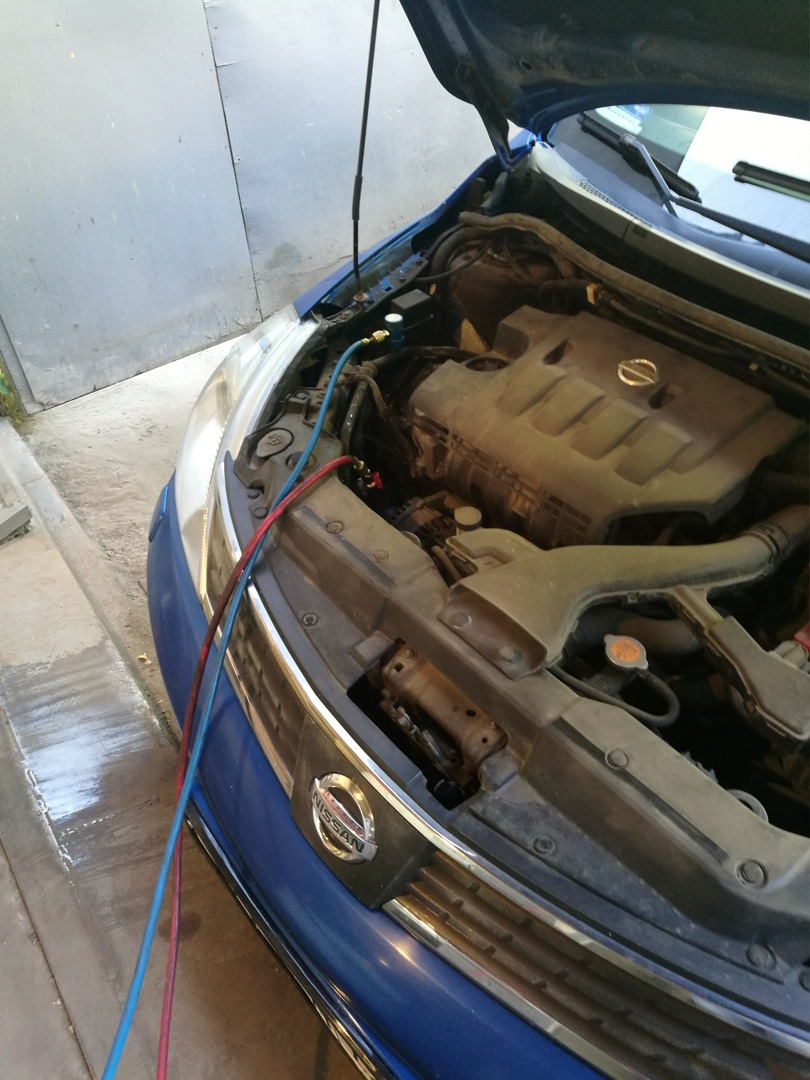 Заправка фреона. — Nissan Tiida (1G), 1,6 л, 2007 года | визит на ...