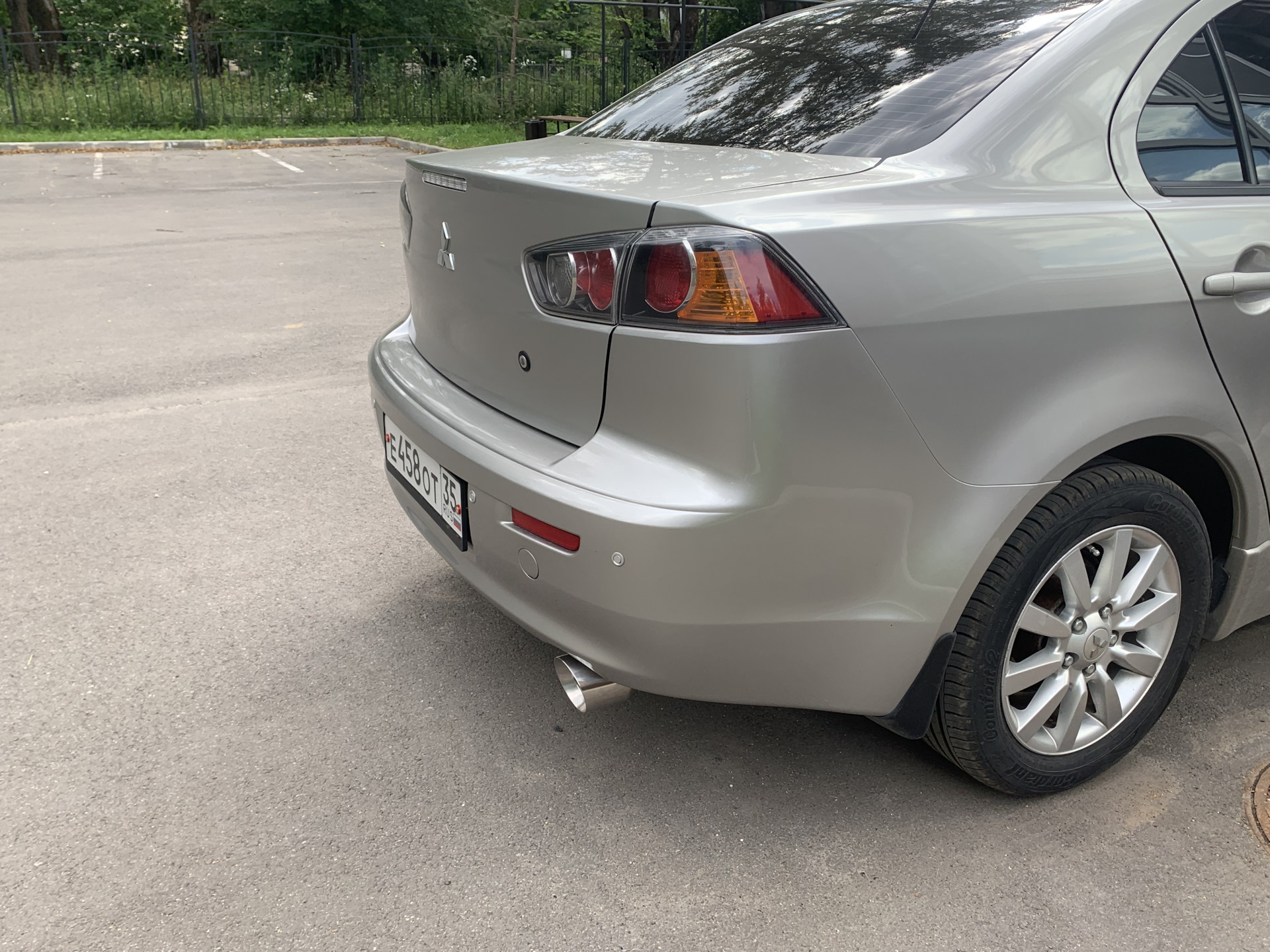 Новая насадка на глушитель FORTLUFT МТ111 — Mitsubishi Lancer X, 1,6 л ...