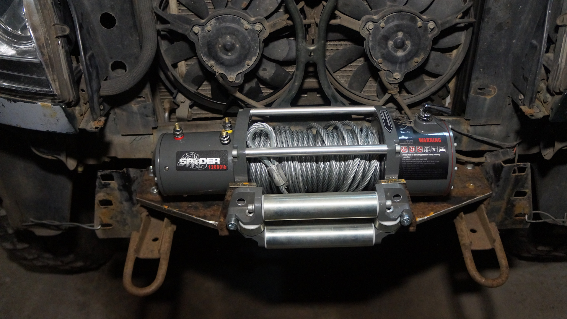 Установка лебедки Electric Winch 12000 lb. Часть 1 — 