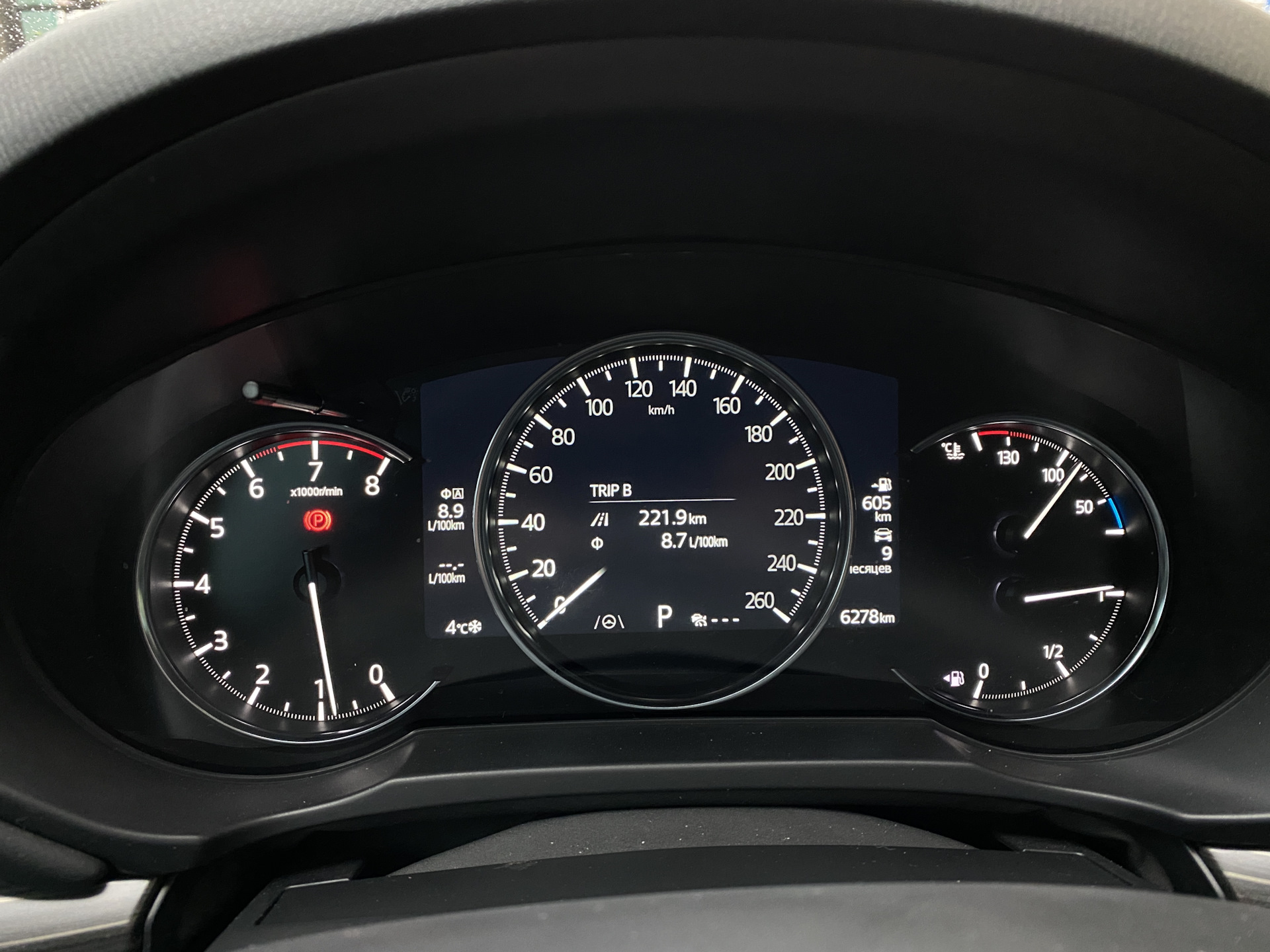 Приборный щиток в Мазда CX-5 2021. Варианты — Mazda CX-5 (2G), 2,5 л ...