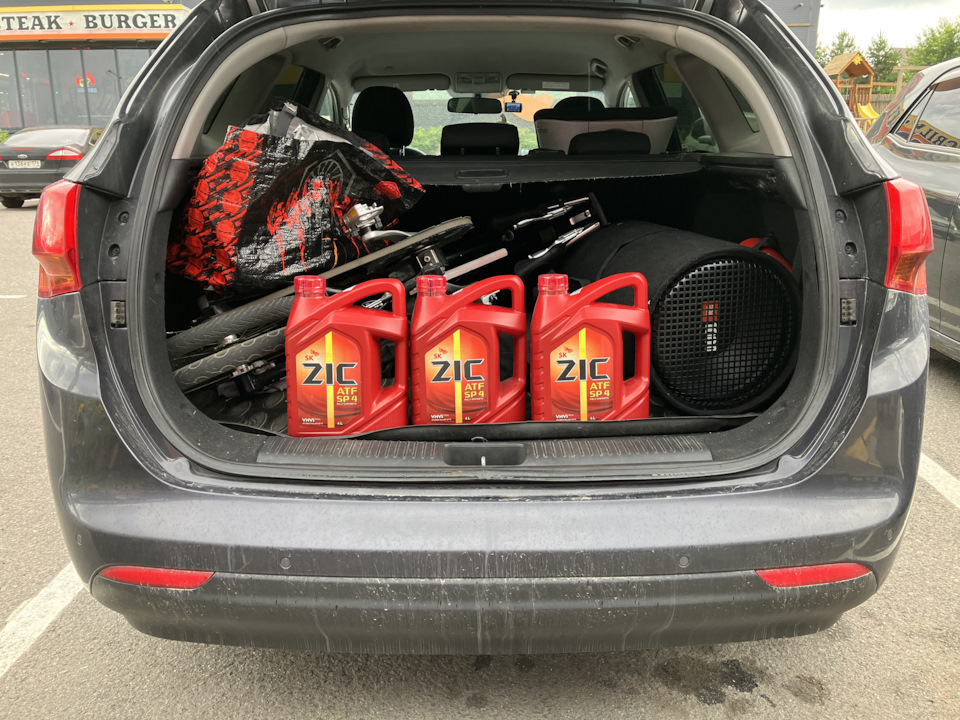 Замена масла в коробке. ZIC ATF SP4. 🧈📦🛢 — KIA Ceed SW (2G), 1,6 л ...