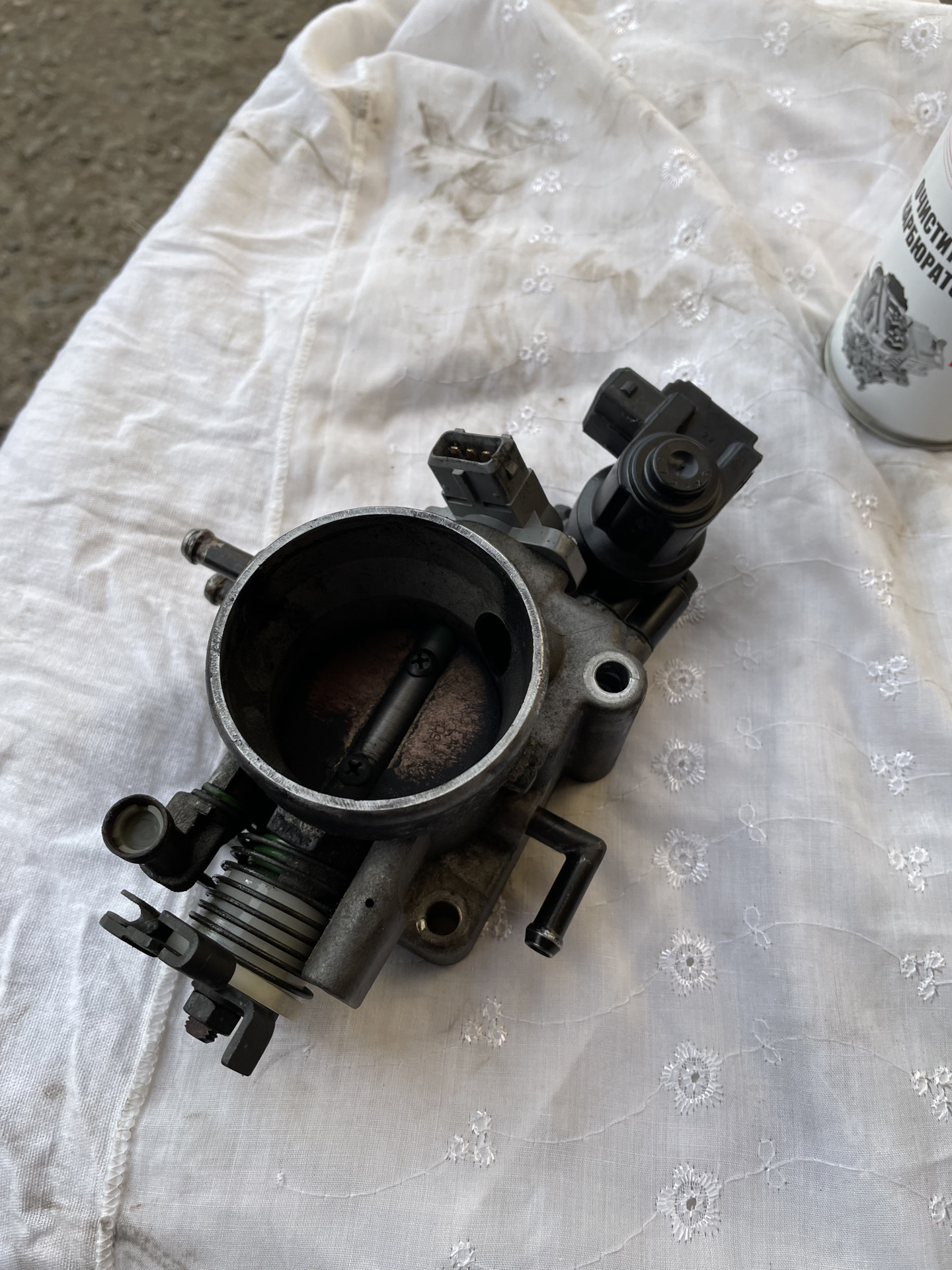 Чистка дроссельной заслонки — Hyundai Santa Fe (1G), 2,7 л, 2001 года ...