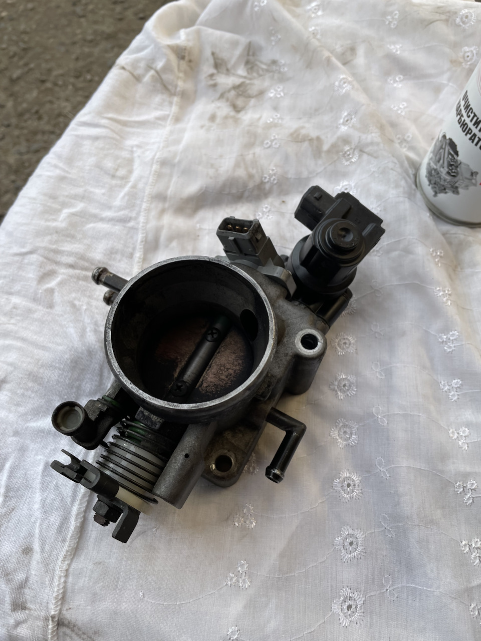 Чистка дроссельной заслонки — Hyundai Santa Fe (1G), 2,7 л, 2001 года ...