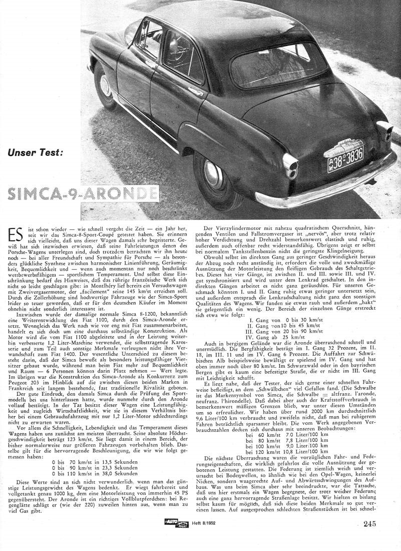 SIMCA Aronde – французская ласточка для широких слоёв населения. Часть 1. —  DRIVE2